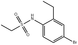 N-(4-bromo-2-ethylphenyl)ethanesulfonamide 化学構造式