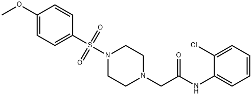 N-(2-chlorophenyl)-2-[4-(4-methoxyphenyl)sulfonylpiperazin-1-yl]acetamide Structure