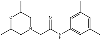 2-(2,6-dimethylmorpholin-4-yl)-N-(3,5-dimethylphenyl)acetamide 化学構造式