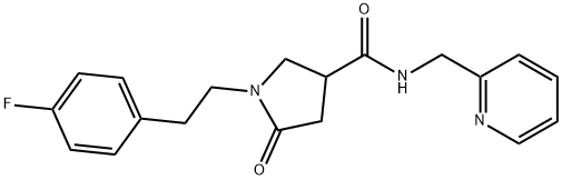 1-[2-(4-fluorophenyl)ethyl]-5-oxo-N-(pyridin-2-ylmethyl)pyrrolidine-3-carboxamide Structure