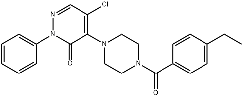 5-chloro-4-[4-(4-ethylbenzoyl)piperazin-1-yl]-2-phenylpyridazin-3-one Structure