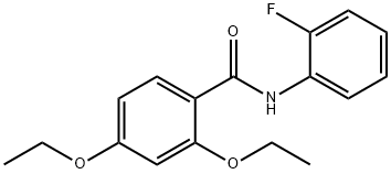 2,4-diethoxy-N-(2-fluorophenyl)benzamide 结构式