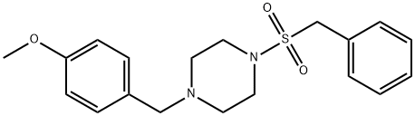 1-benzylsulfonyl-4-[(4-methoxyphenyl)methyl]piperazine 结构式