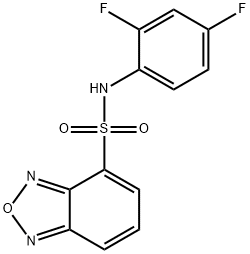 N-(2,4-difluorophenyl)-2,1,3-benzoxadiazole-4-sulfonamide 结构式