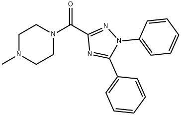 (1,5-diphenyl-1,2,4-triazol-3-yl)-(4-methylpiperazin-1-yl)methanone Structure
