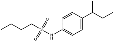 N-(4-butan-2-ylphenyl)butane-1-sulfonamide 化学構造式