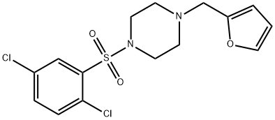 1-(2,5-dichlorophenyl)sulfonyl-4-(furan-2-ylmethyl)piperazine 化学構造式