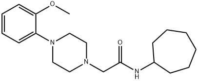 N-cycloheptyl-2-[4-(2-methoxyphenyl)piperazin-1-yl]acetamide 结构式