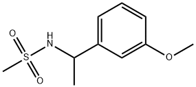 N-[1-(3-methoxyphenyl)ethyl]methanesulfonamide 化学構造式