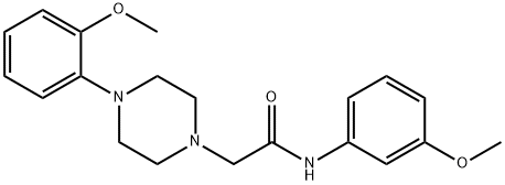 N-(3-methoxyphenyl)-2-[4-(2-methoxyphenyl)piperazin-1-yl]acetamide 结构式