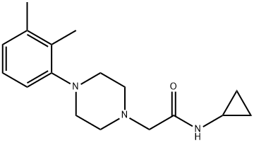N-cyclopropyl-2-[4-(2,3-dimethylphenyl)piperazin-1-yl]acetamide Struktur