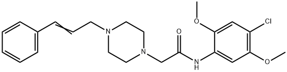 N-(4-chloro-2,5-dimethoxyphenyl)-2-[4-[(E)-3-phenylprop-2-enyl]piperazin-1-yl]acetamide Structure