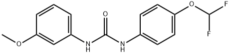 1-[4-(difluoromethoxy)phenyl]-3-(3-methoxyphenyl)urea Struktur