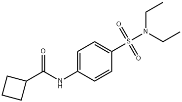 N-[4-(diethylsulfamoyl)phenyl]cyclobutanecarboxamide,886625-19-0,结构式