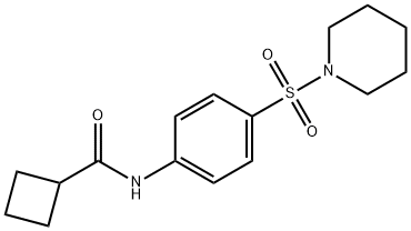 N-(4-piperidin-1-ylsulfonylphenyl)cyclobutanecarboxamide,886625-30-5,结构式