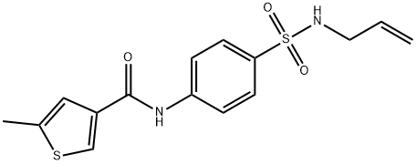 5-methyl-N-[4-(prop-2-enylsulfamoyl)phenyl]thiophene-3-carboxamide 化学構造式