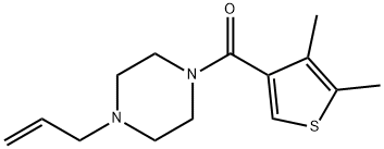 (4,5-dimethylthiophen-3-yl)-(4-prop-2-enylpiperazin-1-yl)methanone 化学構造式