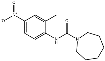 N-(2-methyl-4-nitrophenyl)azepane-1-carboxamide 化学構造式