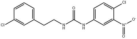 1-(4-chloro-3-nitrophenyl)-3-[2-(3-chlorophenyl)ethyl]urea Structure