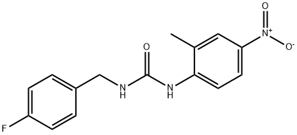 1-[(4-fluorophenyl)methyl]-3-(2-methyl-4-nitrophenyl)urea Structure