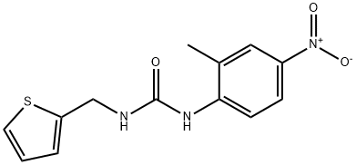 1-(2-methyl-4-nitrophenyl)-3-(thiophen-2-ylmethyl)urea Struktur