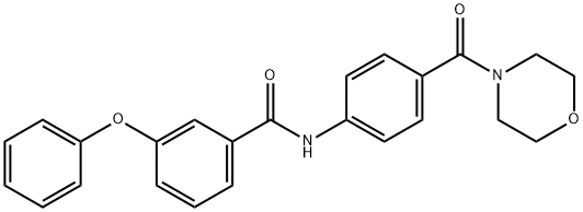 N-[4-(morpholine-4-carbonyl)phenyl]-3-phenoxybenzamide 化学構造式