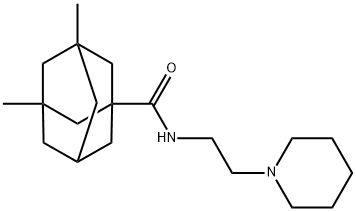 3,5-dimethyl-N-(2-piperidin-1-ylethyl)adamantane-1-carboxamide Structure