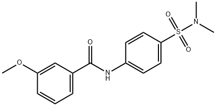 N-[4-(dimethylsulfamoyl)phenyl]-3-methoxybenzamide 化学構造式