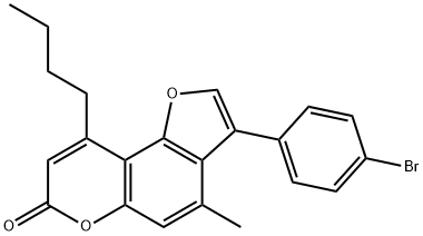 3-(4-bromophenyl)-9-butyl-4-methylfuro[2,3-f]chromen-7-one Structure