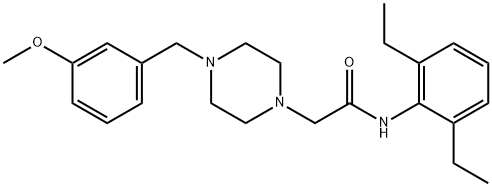 N-(2,6-diethylphenyl)-2-[4-[(3-methoxyphenyl)methyl]piperazin-1-yl]acetamide Structure