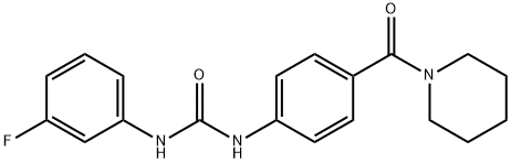 1-(3-fluorophenyl)-3-[4-(piperidine-1-carbonyl)phenyl]urea Structure