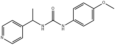 1-(4-methoxyphenyl)-3-(1-pyridin-4-ylethyl)urea 化学構造式