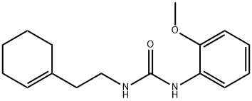 1-[2-(cyclohexen-1-yl)ethyl]-3-(2-methoxyphenyl)urea Struktur