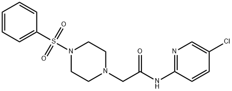 890284-56-7 2-[4-(benzenesulfonyl)piperazin-1-yl]-N-(5-chloropyridin-2-yl)acetamide