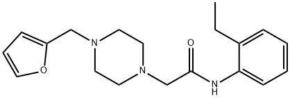 N-(2-ethylphenyl)-2-[4-(furan-2-ylmethyl)piperazin-1-yl]acetamide 结构式