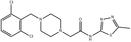 2-[4-[(2,6-dichlorophenyl)methyl]piperazin-1-yl]-N-(5-methyl-1,3,4-thiadiazol-2-yl)acetamide Structure