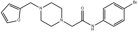 N-(4-bromophenyl)-2-[4-(furan-2-ylmethyl)piperazin-1-yl]acetamide 结构式