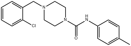 4-[(2-chlorophenyl)methyl]-N-(4-methylphenyl)piperazine-1-carboxamide Structure