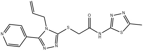 N-(5-methyl-1,3,4-thiadiazol-2-yl)-2-[(4-prop-2-enyl-5-pyridin-4-yl-1,2,4-triazol-3-yl)sulfanyl]acetamide Structure