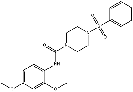 4-(benzenesulfonyl)-N-(2,4-dimethoxyphenyl)piperazine-1-carboxamide Structure