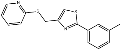 2-(3-methylphenyl)-4-(pyridin-2-ylsulfanylmethyl)-1,3-thiazole Structure
