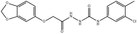 1-[[2-(1,3-benzodioxol-5-yloxy)acetyl]amino]-3-(3-chloro-4-methylphenyl)urea Structure