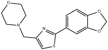 4-[[2-(1,3-benzodioxol-5-yl)-1,3-thiazol-4-yl]methyl]morpholine Struktur