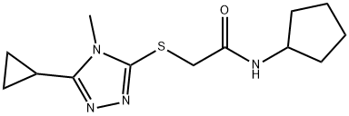 N-cyclopentyl-2-[(5-cyclopropyl-4-methyl-1,2,4-triazol-3-yl)sulfanyl]acetamide|