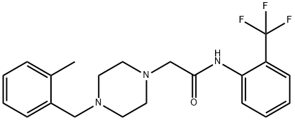 2-[4-[(2-methylphenyl)methyl]piperazin-1-yl]-N-[2-(trifluoromethyl)phenyl]acetamide Structure