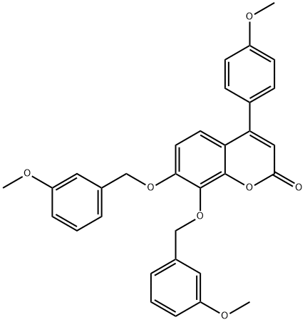 892561-81-8 4-(4-methoxyphenyl)-7,8-bis[(3-methoxyphenyl)methoxy]chromen-2-one