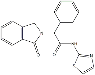 2-(3-oxo-1H-isoindol-2-yl)-2-phenyl-N-(1,3-thiazol-2-yl)acetamide Structure
