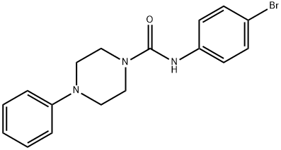 N-(4-bromophenyl)-4-phenylpiperazine-1-carboxamide Struktur