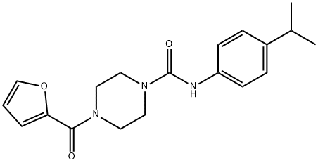 4-(furan-2-carbonyl)-N-(4-propan-2-ylphenyl)piperazine-1-carboxamide Structure