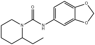 N-(1,3-benzodioxol-5-yl)-2-ethylpiperidine-1-carboxamide 化学構造式